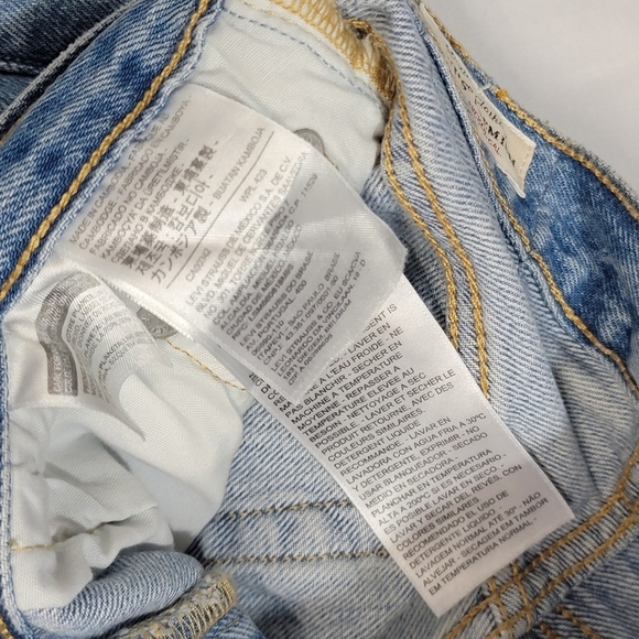 Levi's Premium 501 Original Cropped Womens Jean Size 23 X 26 Distressed Straight - Picture 12 of 16